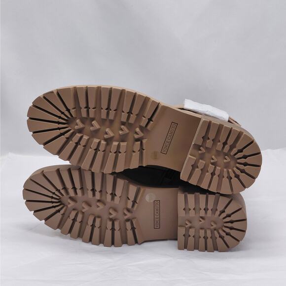 Vince Camuto Fawdry Tan Suede Combat Boots Women’s 6.5M Moto Lug Sole Fall Biker - Picture 11 of 13